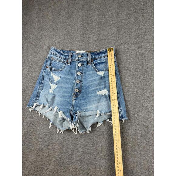 Abercrombie‎ & Fitch Ultra High Rise Denim Shorts Size 26 - Picture 9 of 9